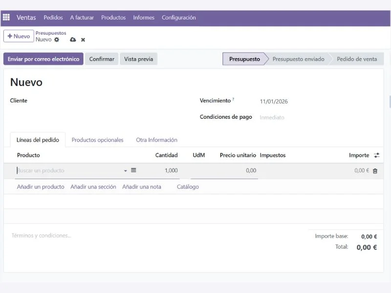 Odoo facturación 